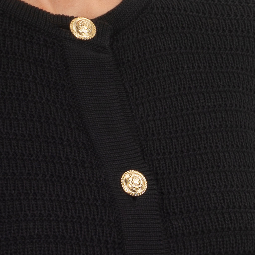 Crochet Cardigan in Black