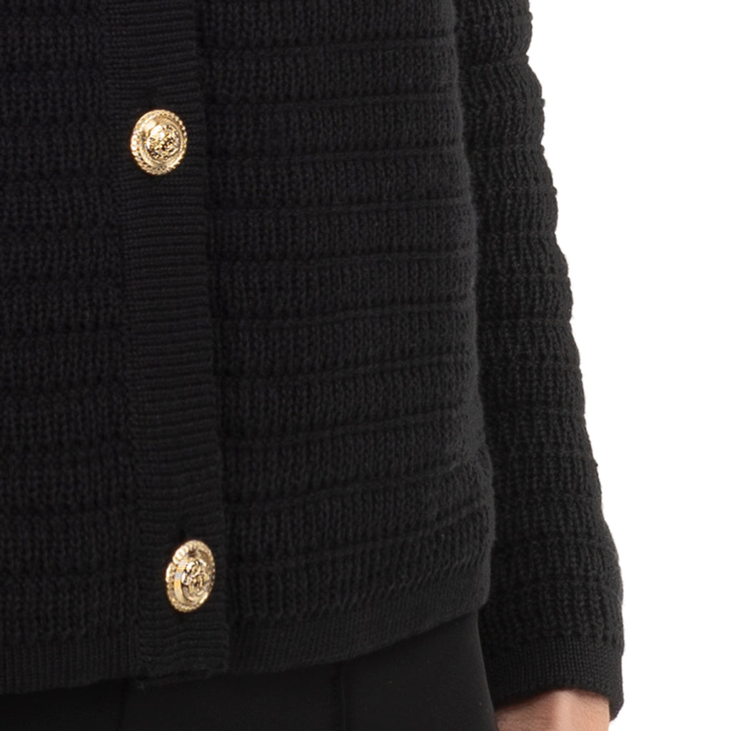 Crochet Cardigan in Black