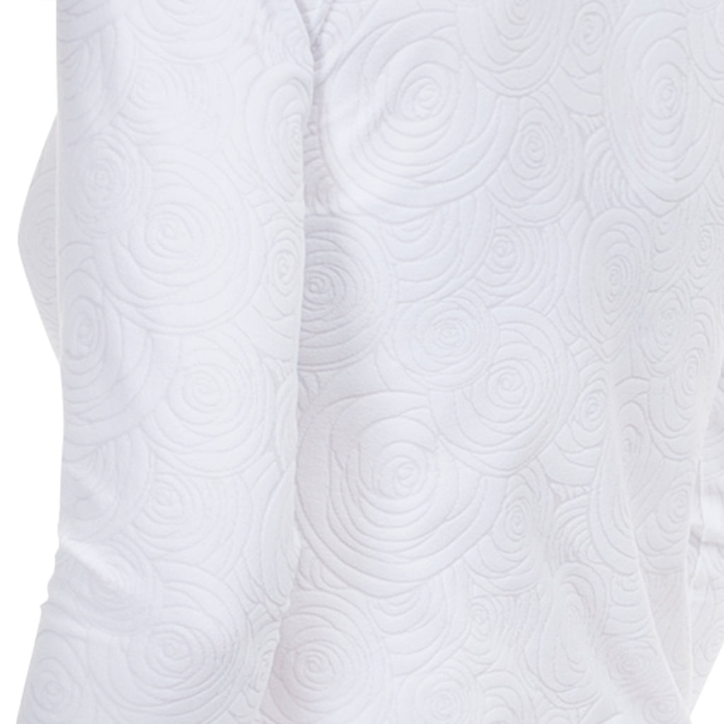 Round Knit Tee in White Camellia
