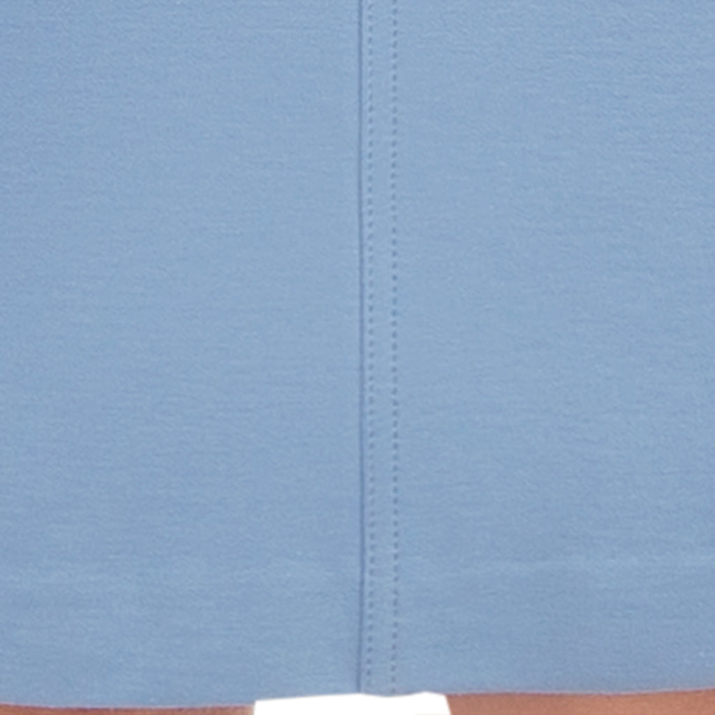 Cotton Knit Jean Skirt in Ocean Blue