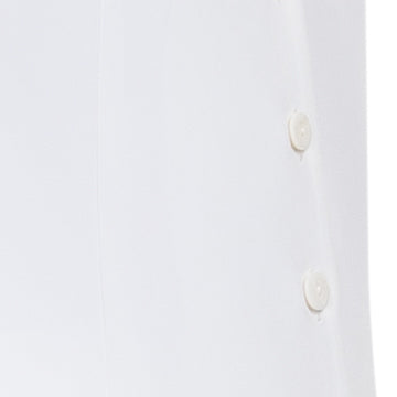 Inverted Notch Collar Blouse in White
