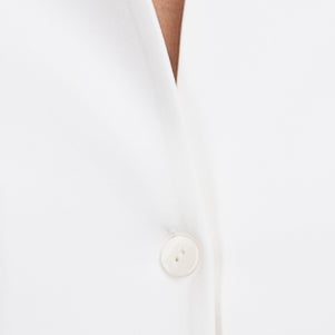 Inverted Notch Collar Blouse in White
