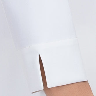Inverted Notch Collar Blouse in White
