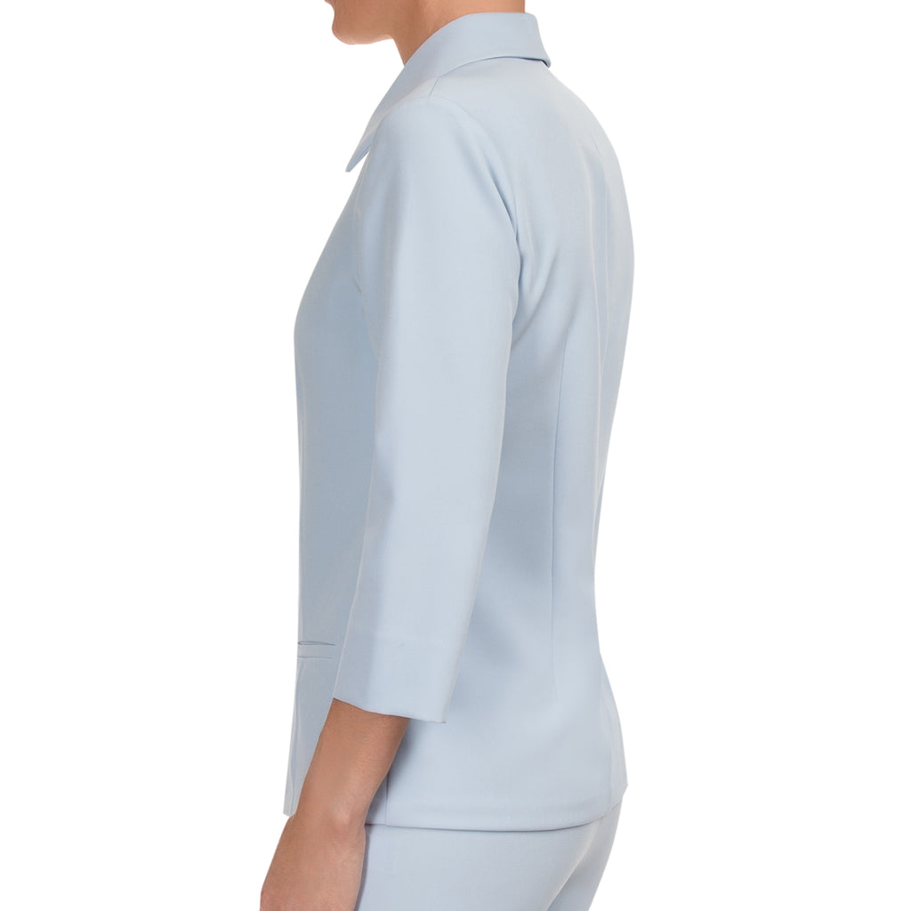 Fitted Blouse with Pockets in Giorgio Blue