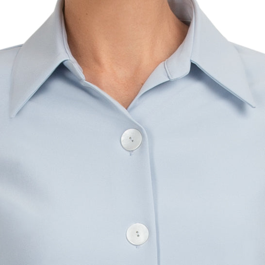 Fitted Blouse with Pockets in Giorgio Blue