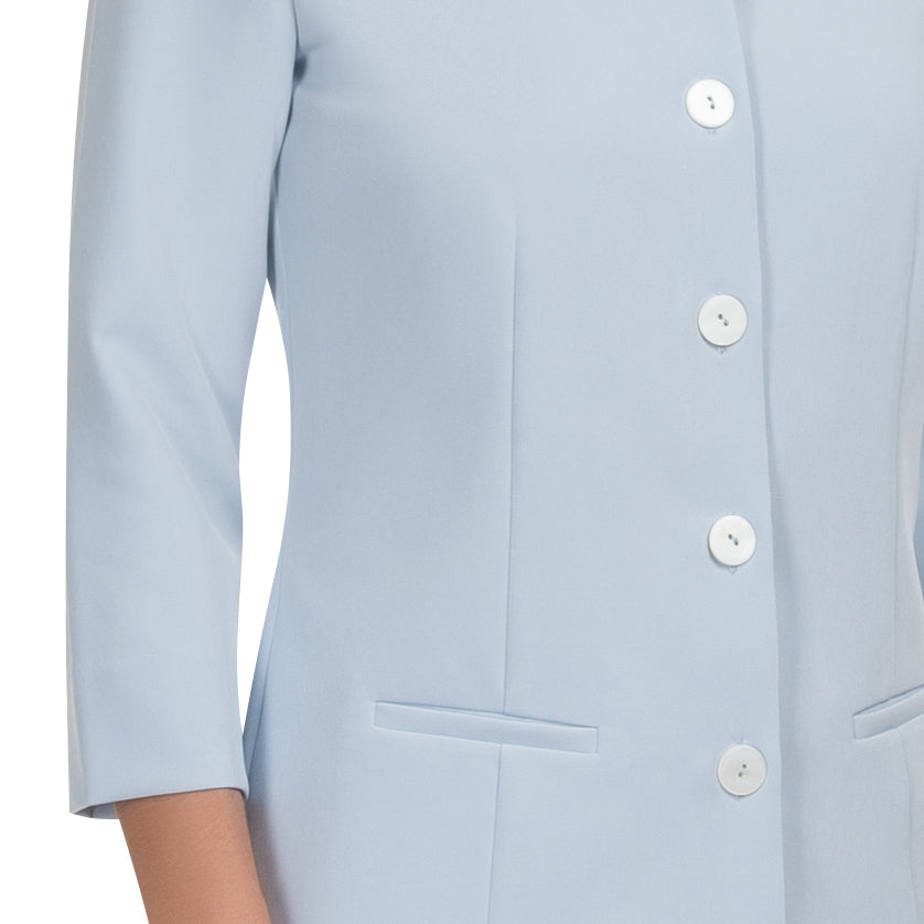 Fitted Blouse with Pockets in Giorgio Blue