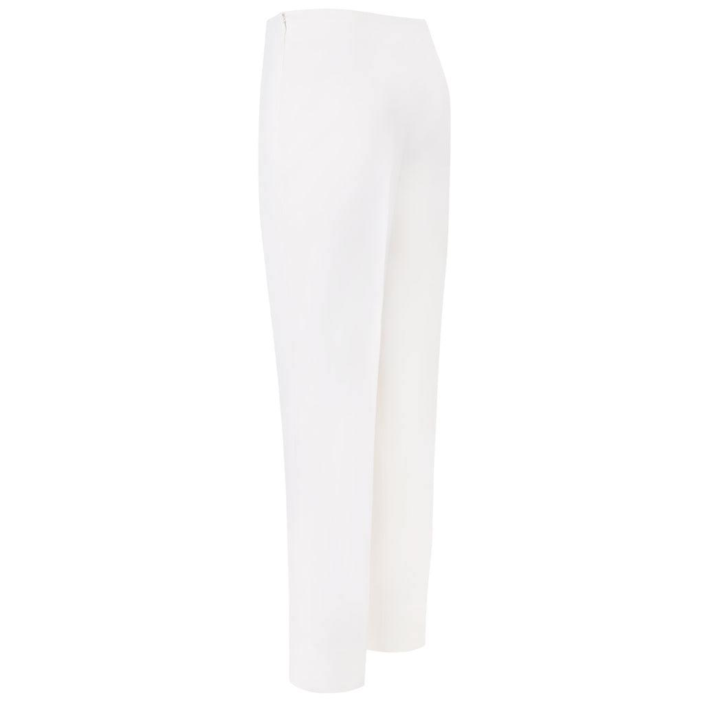 Bi-Stretch Pintuck Pant in White