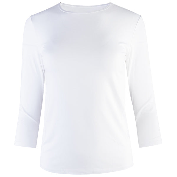 Shaped Knit Tee in White (L)