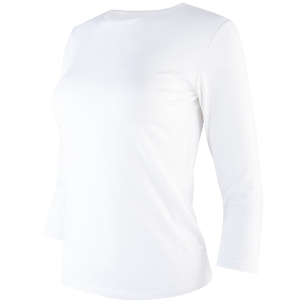 Shaped Knit Tee in White (L)