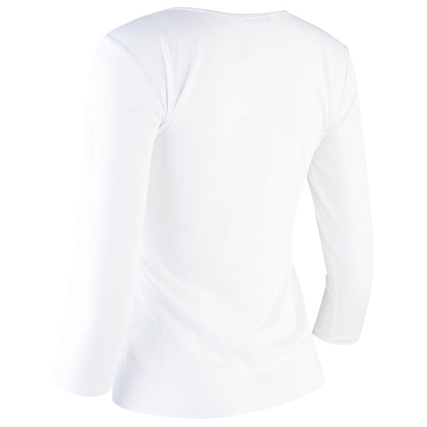 Shaped Knit Tee in White (L)