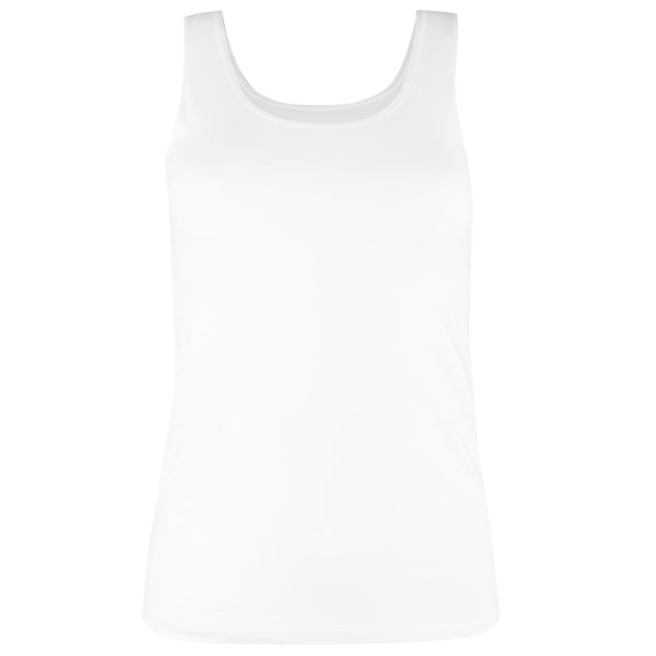 Shaped Knit Tank in White (L)