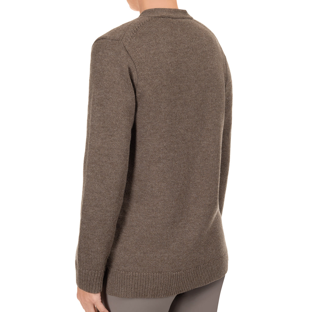 Cashmere & Wool V-Neck Cardigan in Cappuccino
