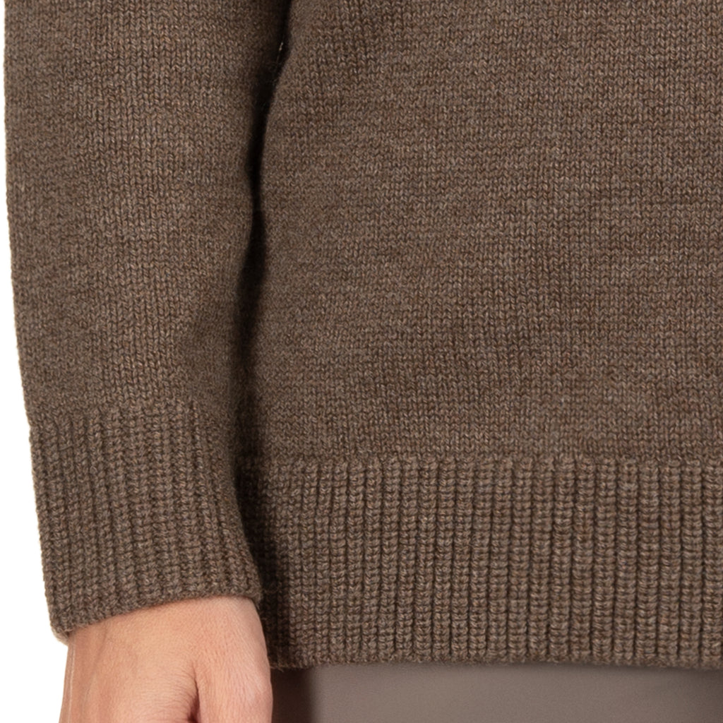 Cashmere & Wool V-Neck Cardigan in Cappuccino