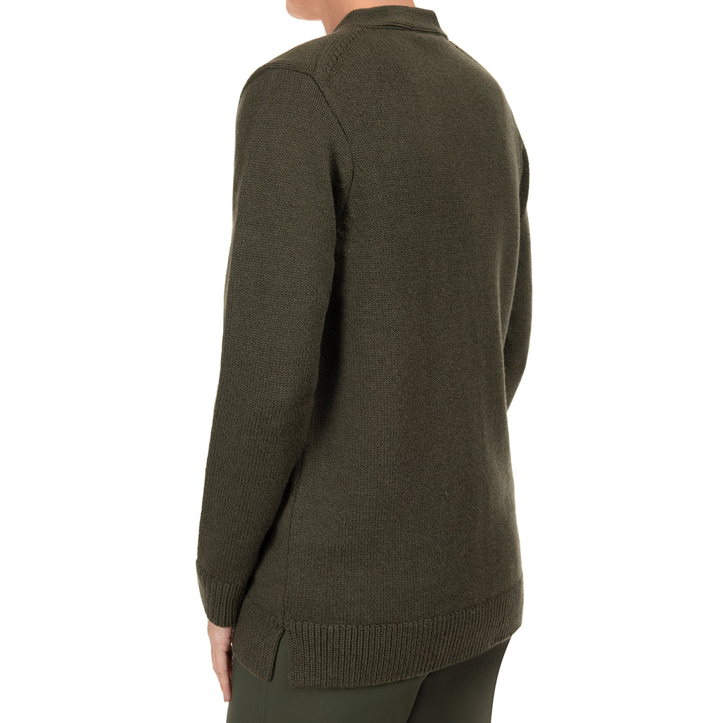 Cashmere & Wool V-Neck Cardigan in Olive