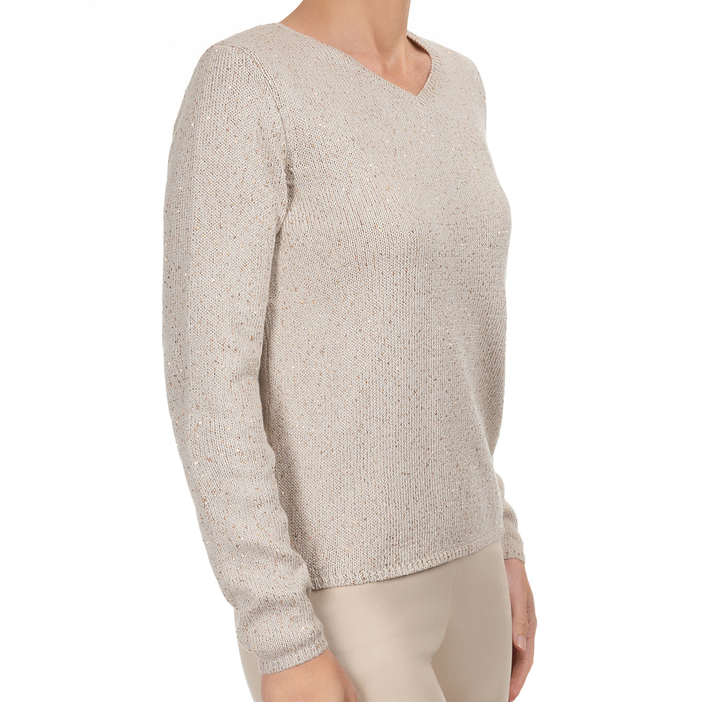 Inamorata LS Pullover in Pale Beige