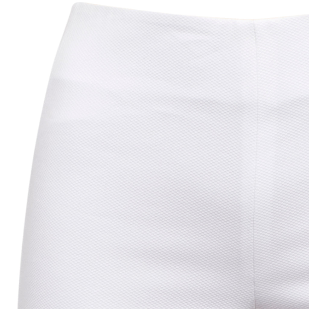 Pique Slim Fit Capri in White