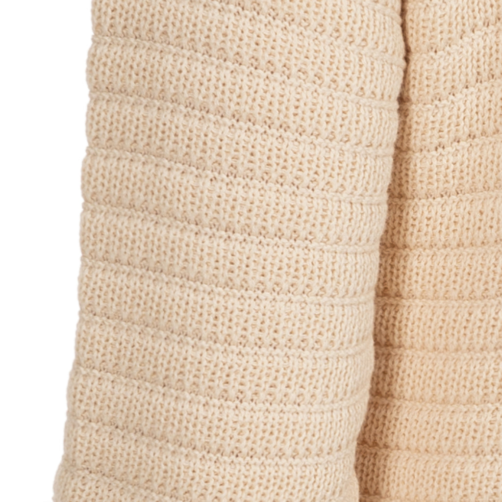 Scallop Edge Cardigan in Flax