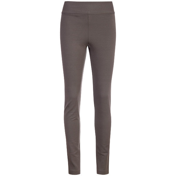 Cotton Knit Pull on Pant in Grey Brown