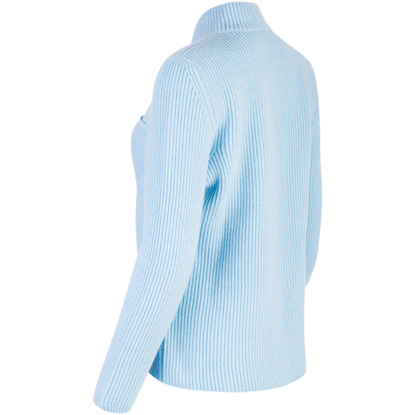 Double Collar Placket Blazer in Baby Blue