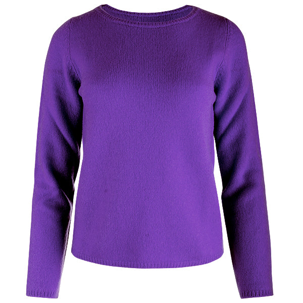 Crewneck Long Sleeve Pullover in Deep Purple