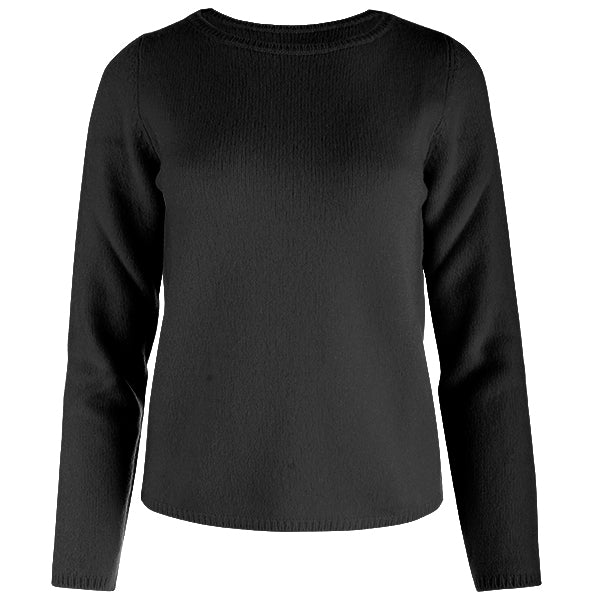 Crewneck Long Sleeve Pullover in Black