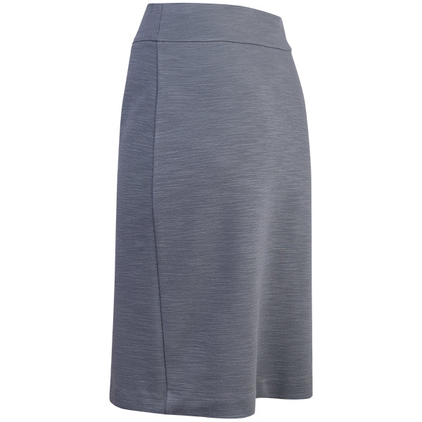 Viscose Knit Pencil Skirt in Medium Grey Melange