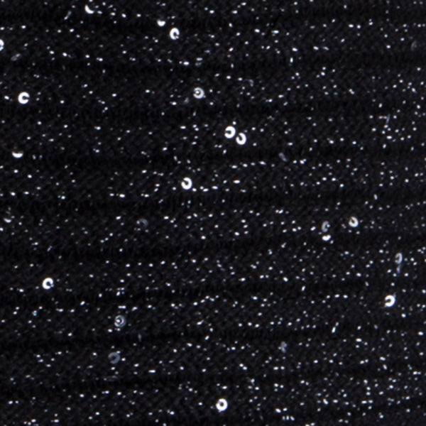Rib Silk Sequin Cardigan in Black – Leggiadro