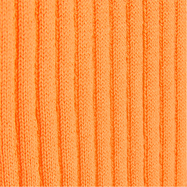 V-Neck Rib Pullover in Mandarino Orange