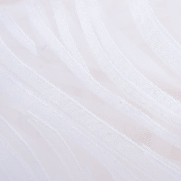 Luxe Fil-Coupe Zebra Scarf in White