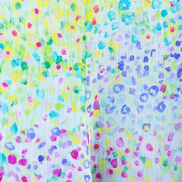 Crinkle Crepon Skirt in Giverny Gardens