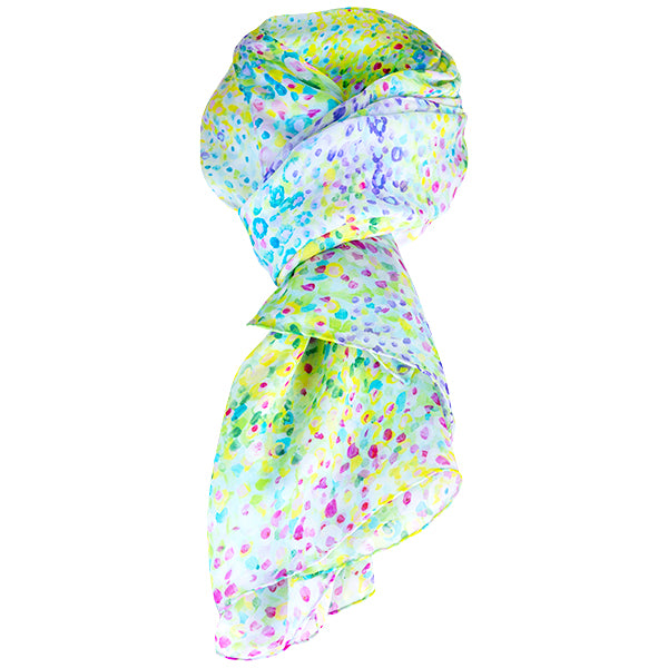 Printed Silk Square Scarf in Giverny Gardens