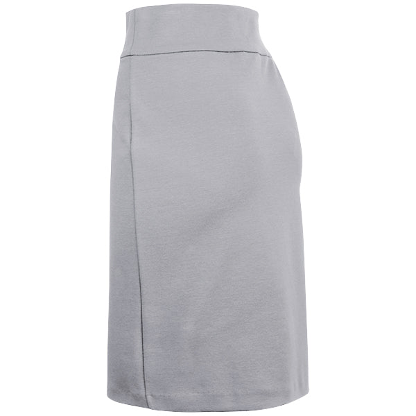Cotton Knit Pull-on Skirt in Light Grey