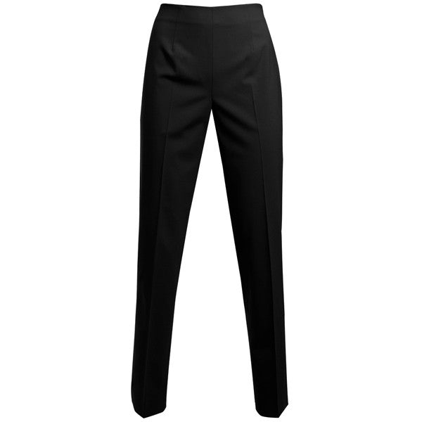 Classic Side Zip L/W Wool Pant in Black