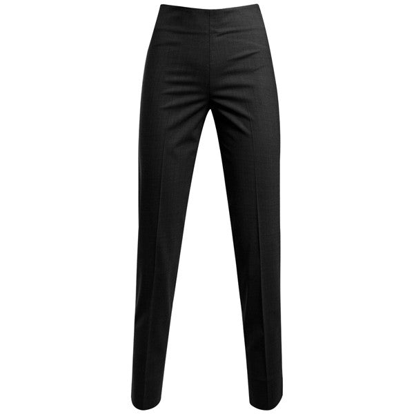 Classic Side Zip L/W Wool Pant in Dark Grey Melange
