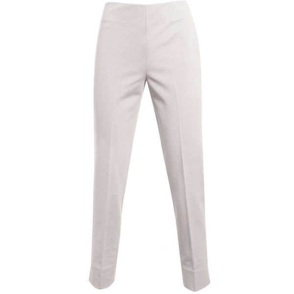 Viscose Knit Side Zip Pant in Antique White