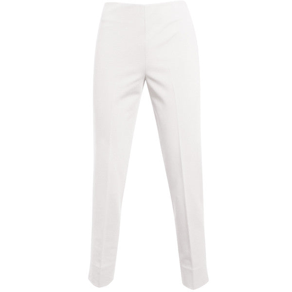 Viscose Knit Side Zip Pant in White