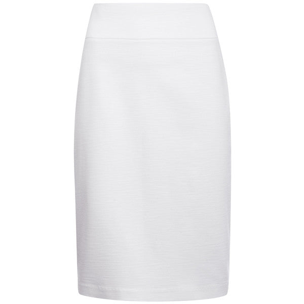 Viscose Knit Pencil Skirt in White