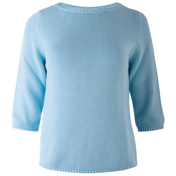 3/4 Sleeve Pullover in Shui Blue