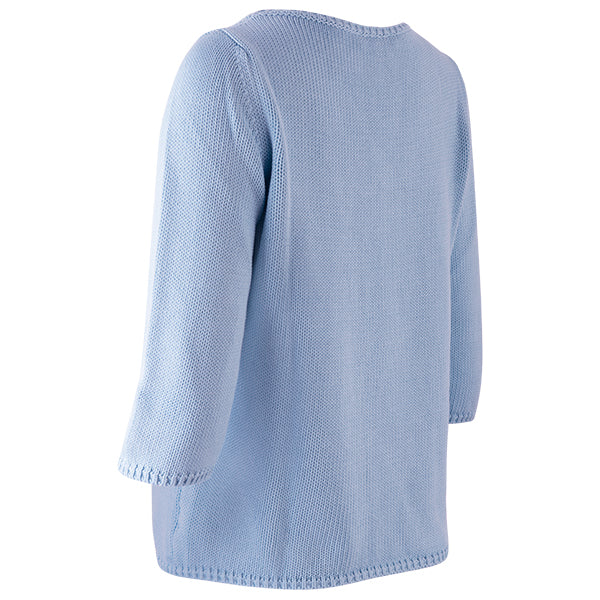 3/4 Sleeve Pullover in Baby Blue