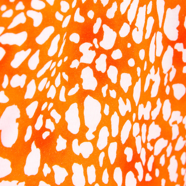 3/4 Sleeve Knit Tee in Orange Mini Leopard