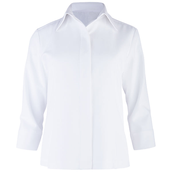 hidden placket dress shirt Men's Hidden Placket Dress Shirt - Jet Black