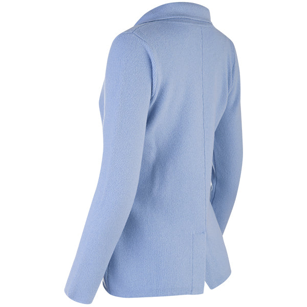 Pleated Front Blazer in Lt Blue