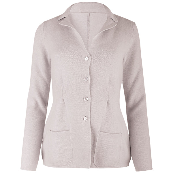 Pleated Front Blazer in Sand