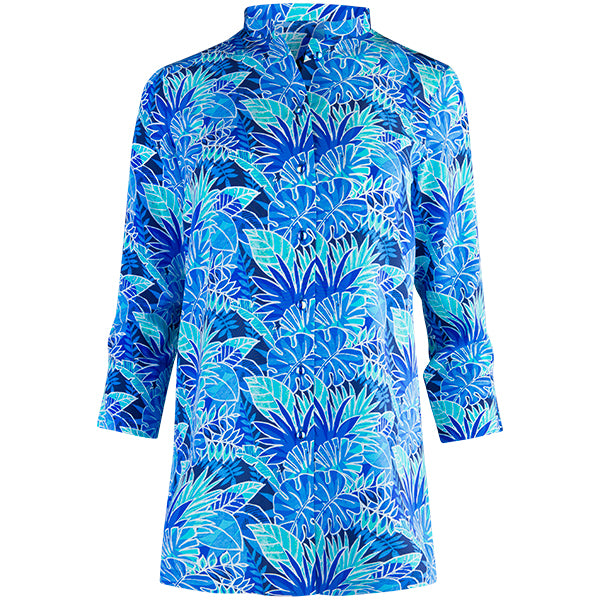 Audrey Tunic in Blue Palm