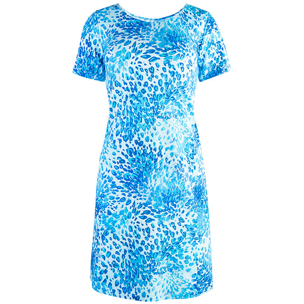 Scoop Neck Knit Dress in Turquoise Florettes Turquoise Florettes / 5