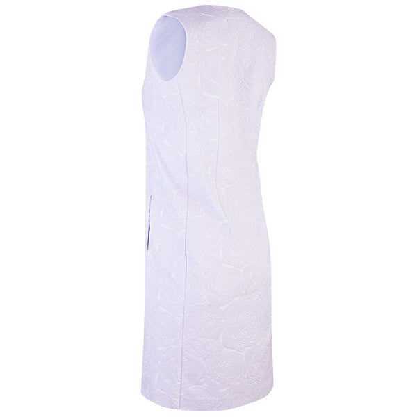 Sleeveless V-Neck Zip Front Dress in Wisteria