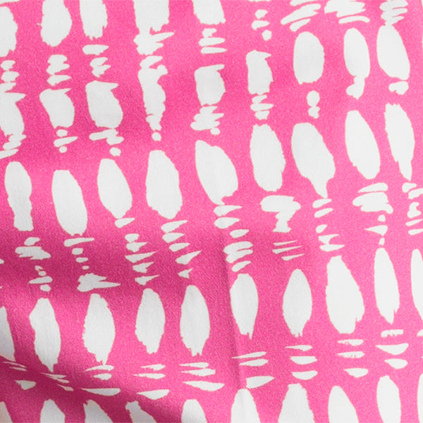 Print Cotton Stretch Capri In Pink Colorblock.