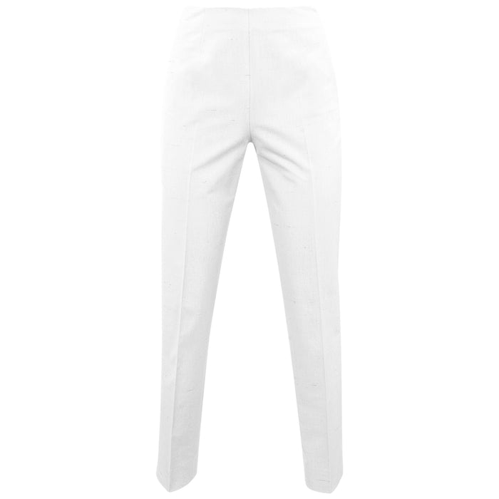 Shantung Side Zip Pant in White