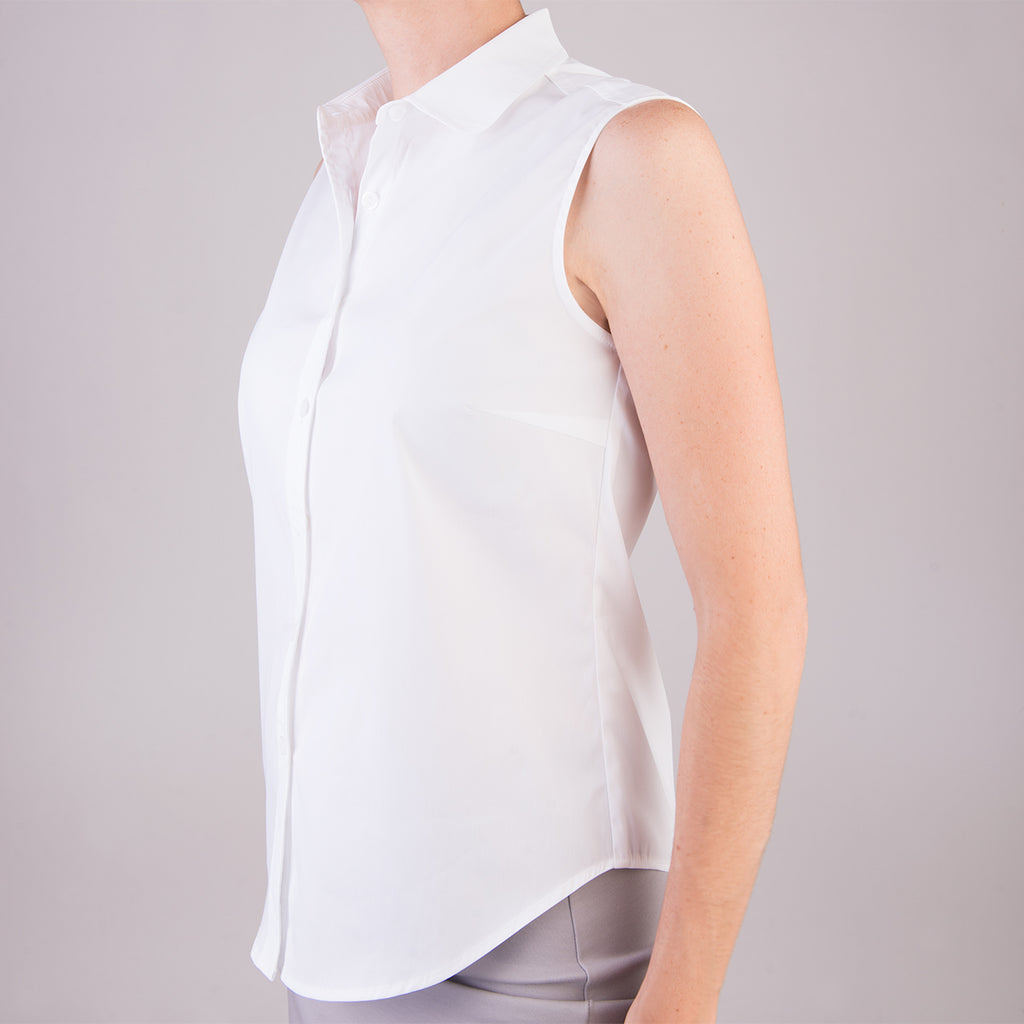 Kelly Sleeveless Shirt in White