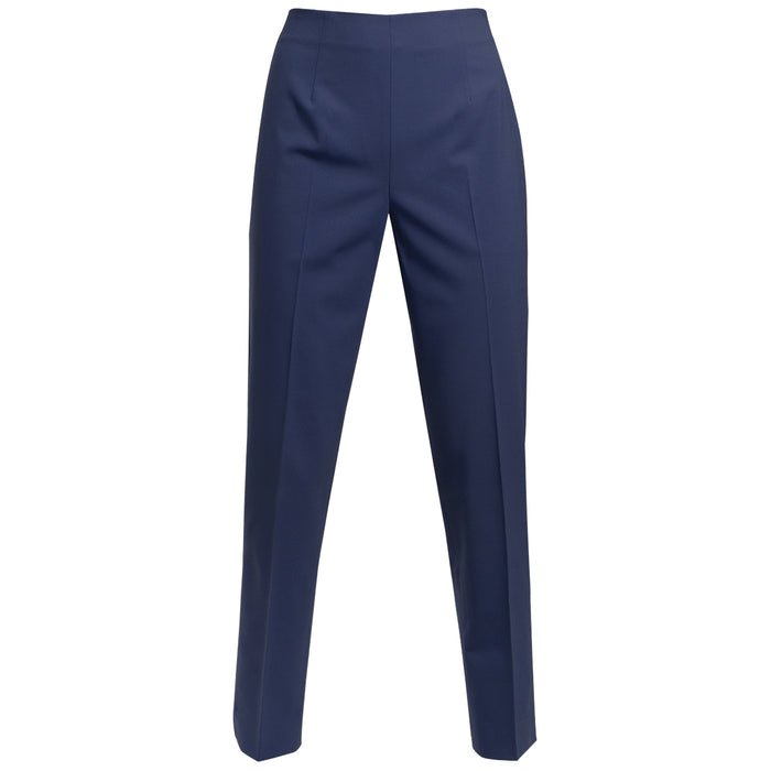 Classic Side Zip L/W Wool Pant In Royal Blue